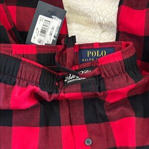 Polo by Ralph Lauren Red and Black Plaid Pajama Bottoms